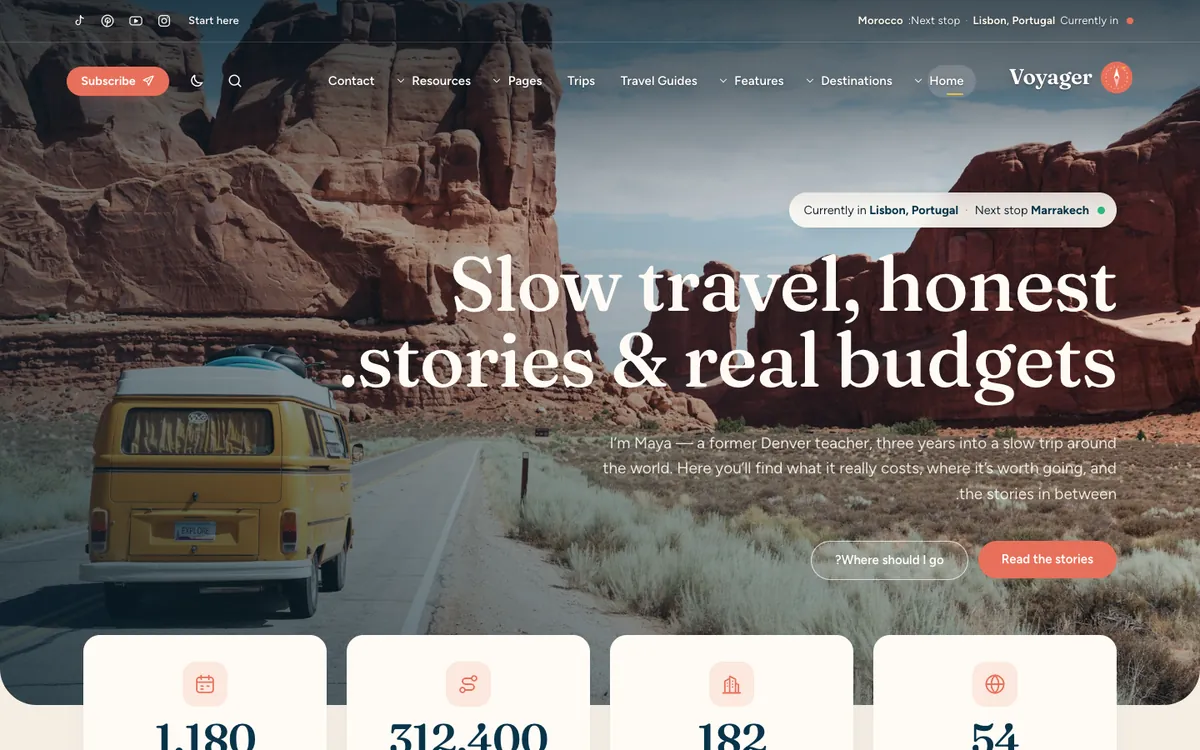 RTL preview of the homepage
